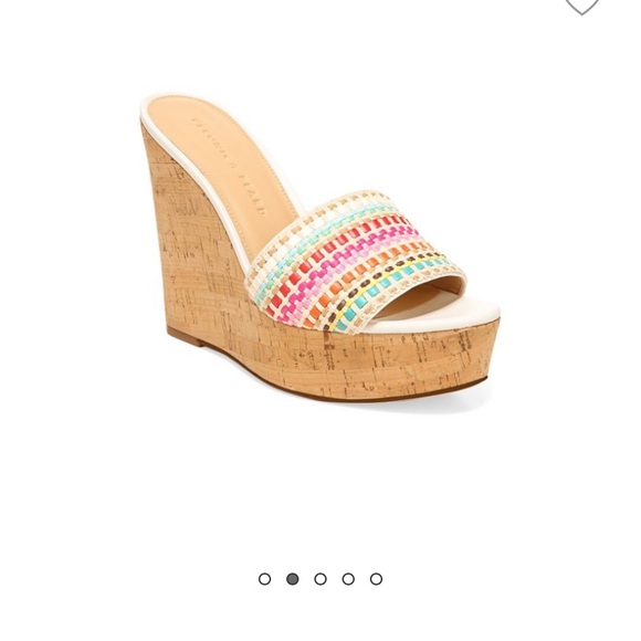 Veronica Beard Dali Raffia Wedge Sandals size 9 - Picture 3 of 7